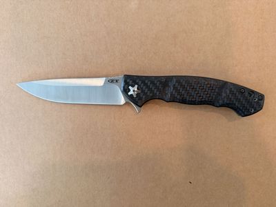 Zero Tolerance 4.1" knife—carbon fiber & titanium, excellent condition w/extras