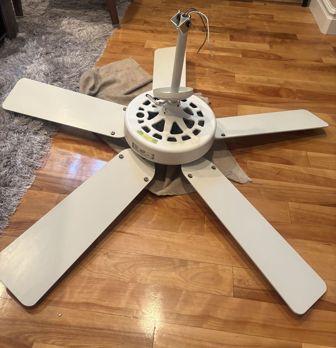 White Hunter Ceiling Fan