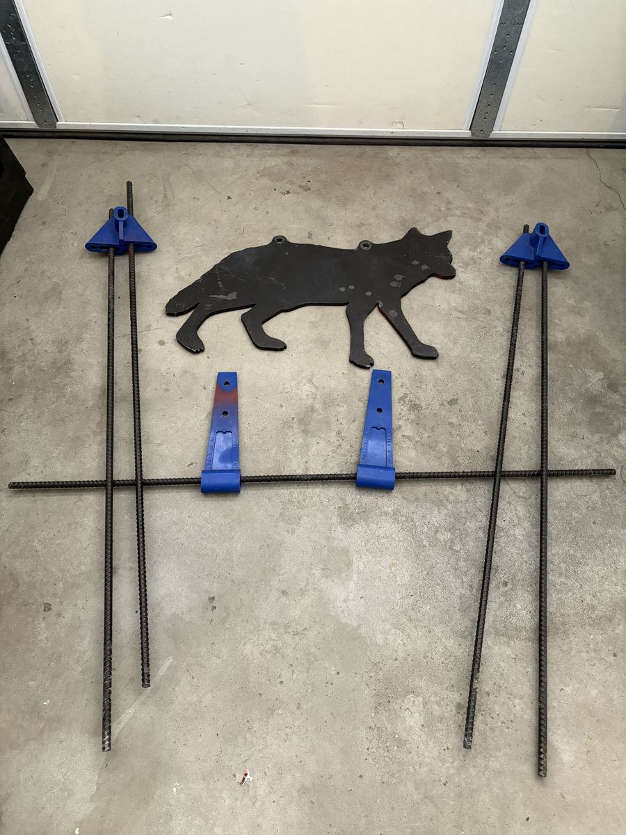 Steel Coyote Shooting Target with Stand