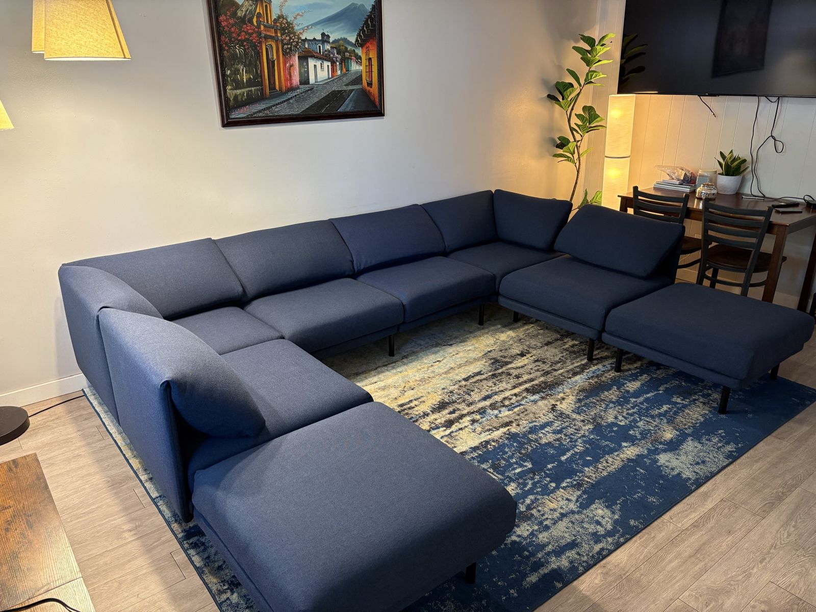 Blue 8-Piece Modular Sectional Sofa *FREE Delivery*