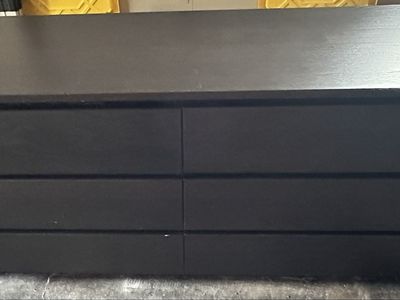 IKEA MALM 6 Drawer Dresser – Black Brown