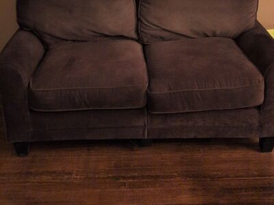 Chocolate Brown Loveseat Couch