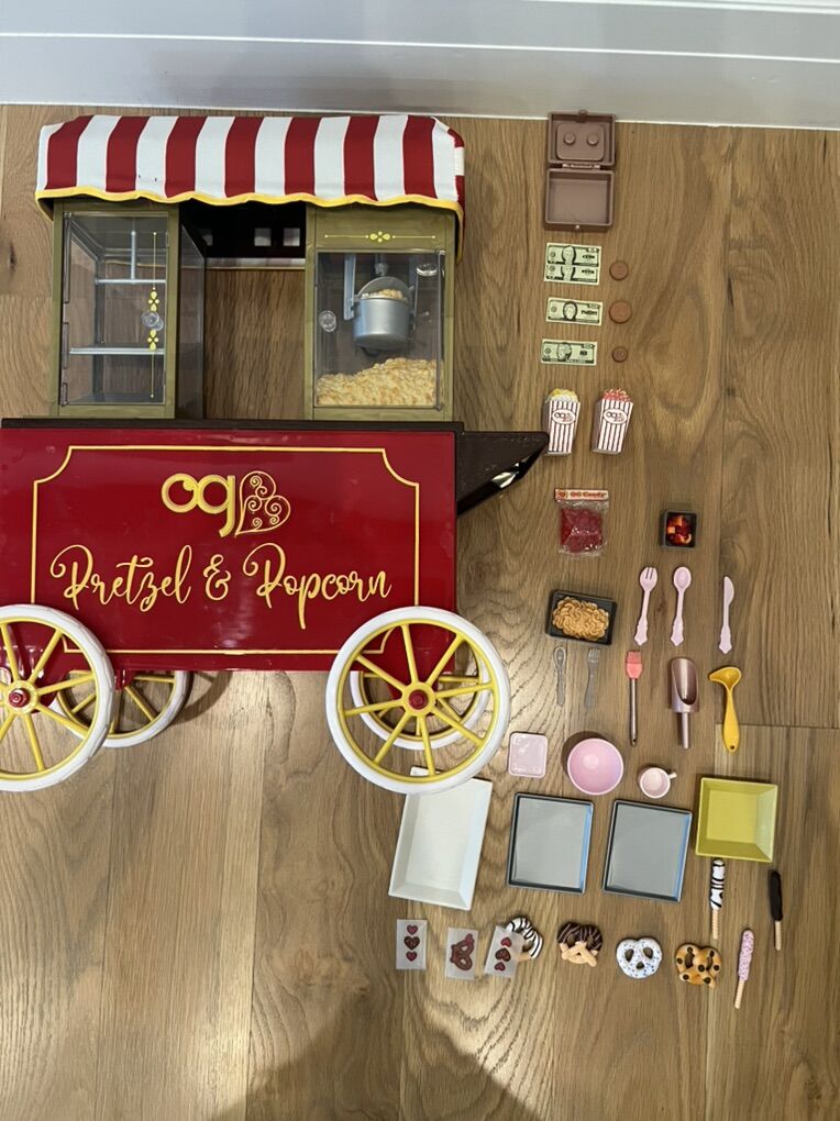 Our Generation Doll Popcorn Cart