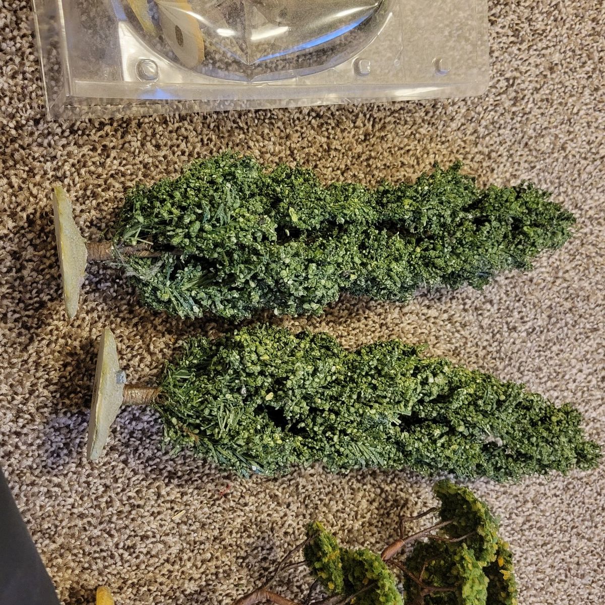 fake christmas village trees