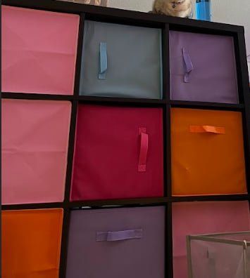Storage cubes - TWO sets (shelving unit sold separately)