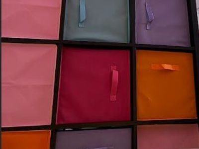 Storage cubes - TWO sets (shelving unit sold separately)