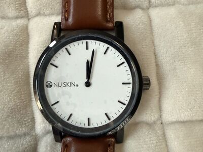 NU SKIN Watch Brown Leather Strap -BRAND NEW