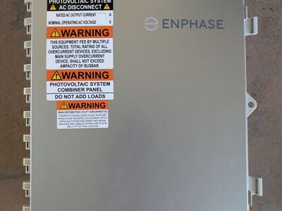 Enphase IQ Combiner box + 11 IQ7 modules + FALCO 2121 remote monitor