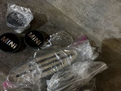 Mini Cooper Pedal Covers and Valve Stem Caps Set