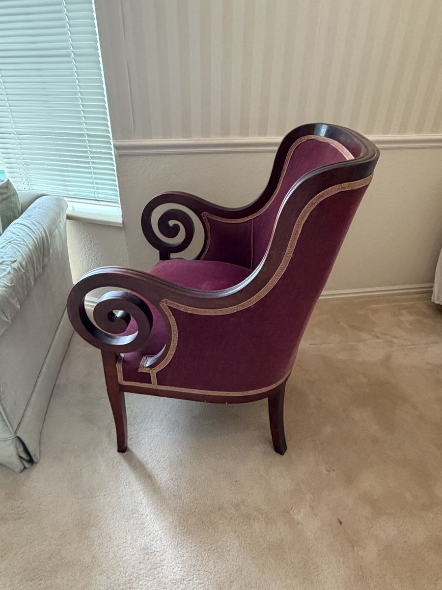 Rare Antique Mahogany Spiral Arm Chair – Empire / Regency Style $900 cash/venmo in Provo 