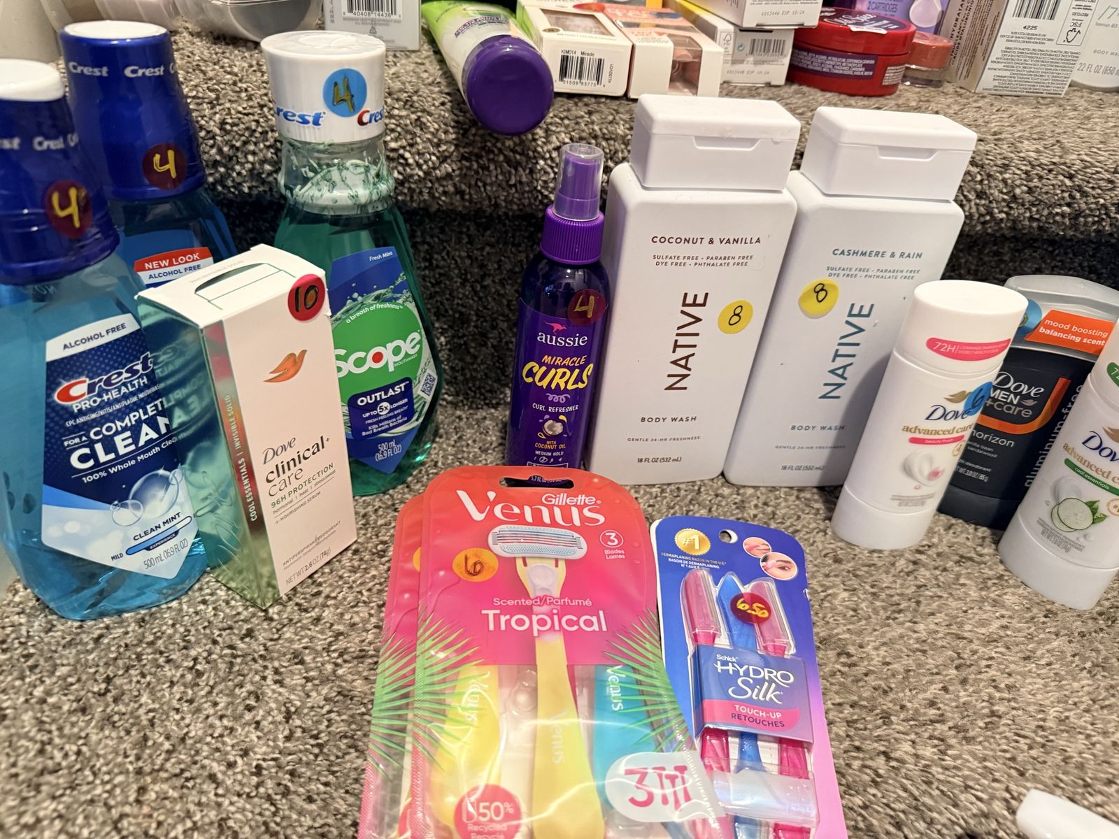 Brand new unopened hygiene and beauty supplies bod
