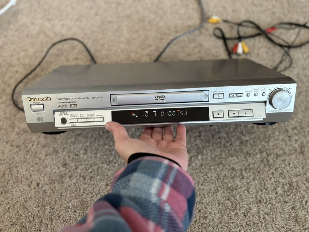 Panasonic DVD Payer Silver Wors Great NO Remote