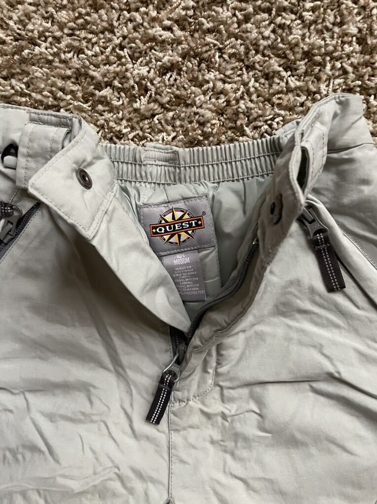 Quest Kids Ski Snow Pants Medium Mint Light Gray