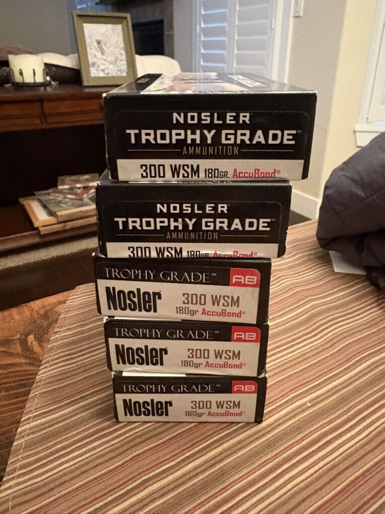 300 WSM Nosler Trophy Grade 180 grain Ammunition A