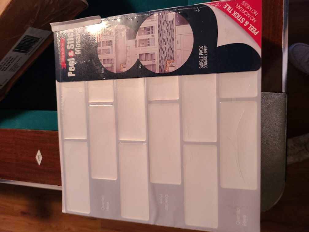 Peel&Stick Mosaics White Subway Tile 10x10