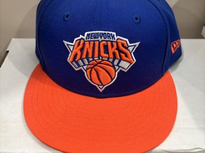 New Era 59FIFTY New York Knicks Fitted Hat Blue Orange Size 7 5/8
