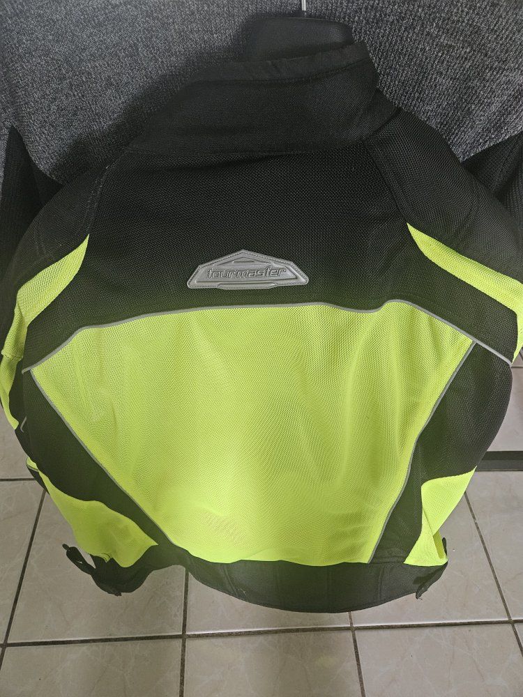 Tourmaster Intake Air 4 Textile Motorcycle Jacket Men's 3XL Black/Hi-Viz Yellow Mesh. lightly used.