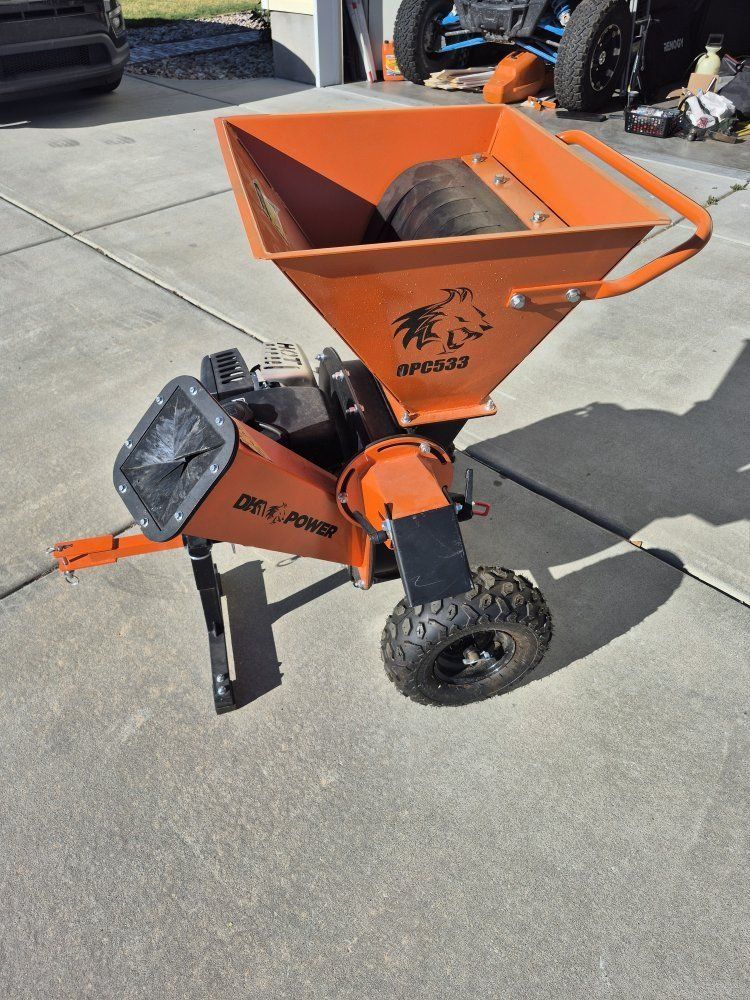 DK2 Power OPC533 Wood Chipper Shredder with KOHLER 6.5 HP Engine, Tow Bar, and Wheels