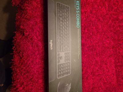 Logitech MX Keys S Combo - Graphite Wireless Keyboard, Mouse & Palm Rest (New)