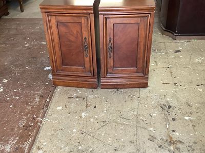 Pair Of All Wood Nightstands
