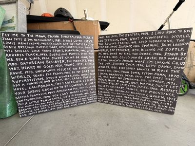 Sugarboo Song Lyric Art Canvas Set - Classic Rock, Pop & Soul Music Decor