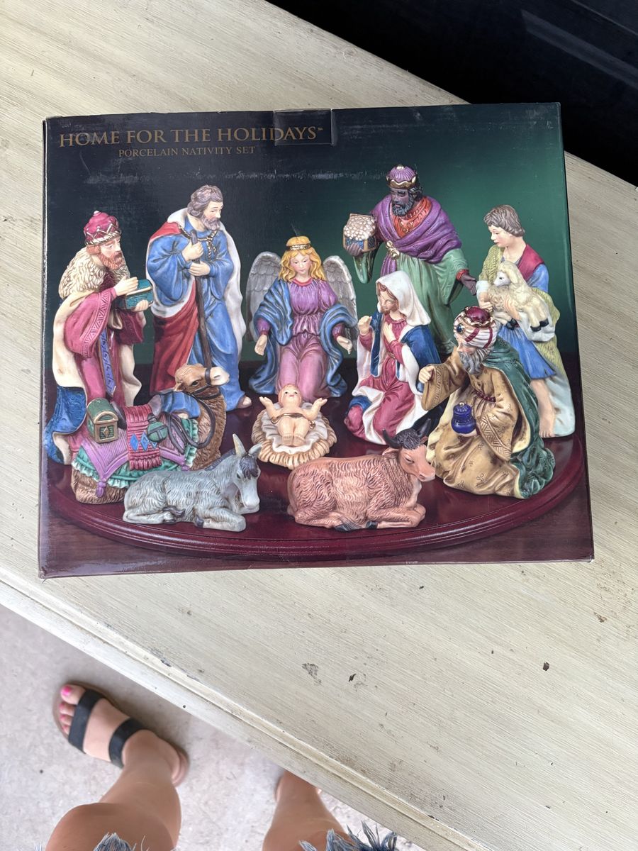 Porcelain Nativity Set - Complete Christmas Decor