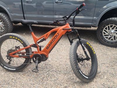 Bakcou Scout Full Suspension Electric Fat Tire Mountain Bike - Orange
