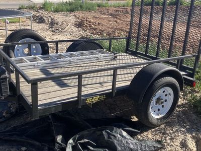 Big Bubba's Utility Trailer - Black, Single Axle with Ramp, Good Condition