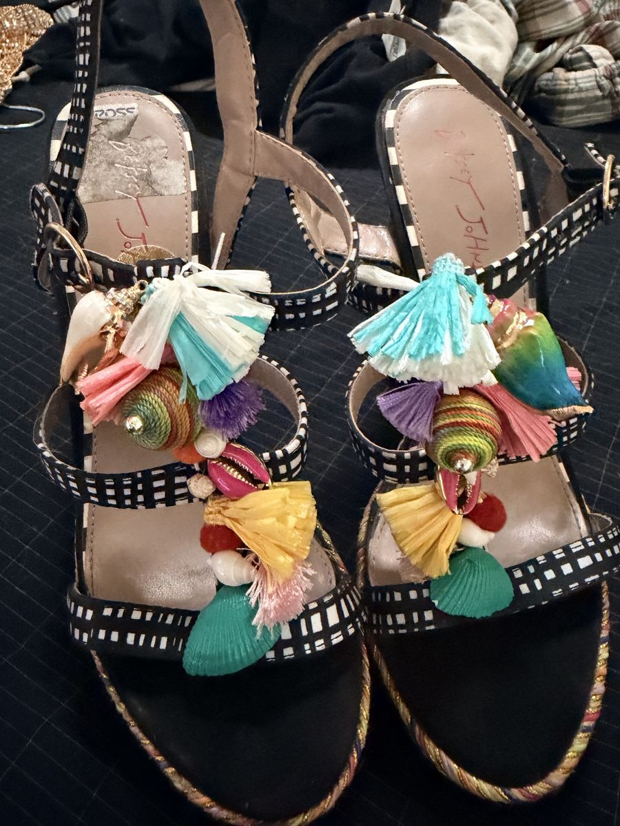 SIZE 8 Betsey Johnson Chunky High Heeled Sandal Wo