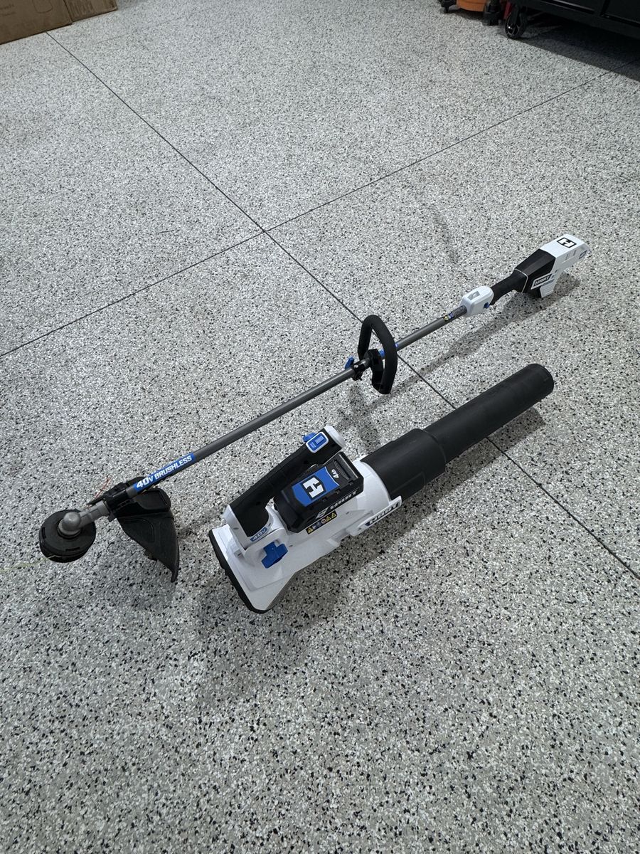 Hart 40V Brushless Cordless String Trimmer and Leaf Blower Combo