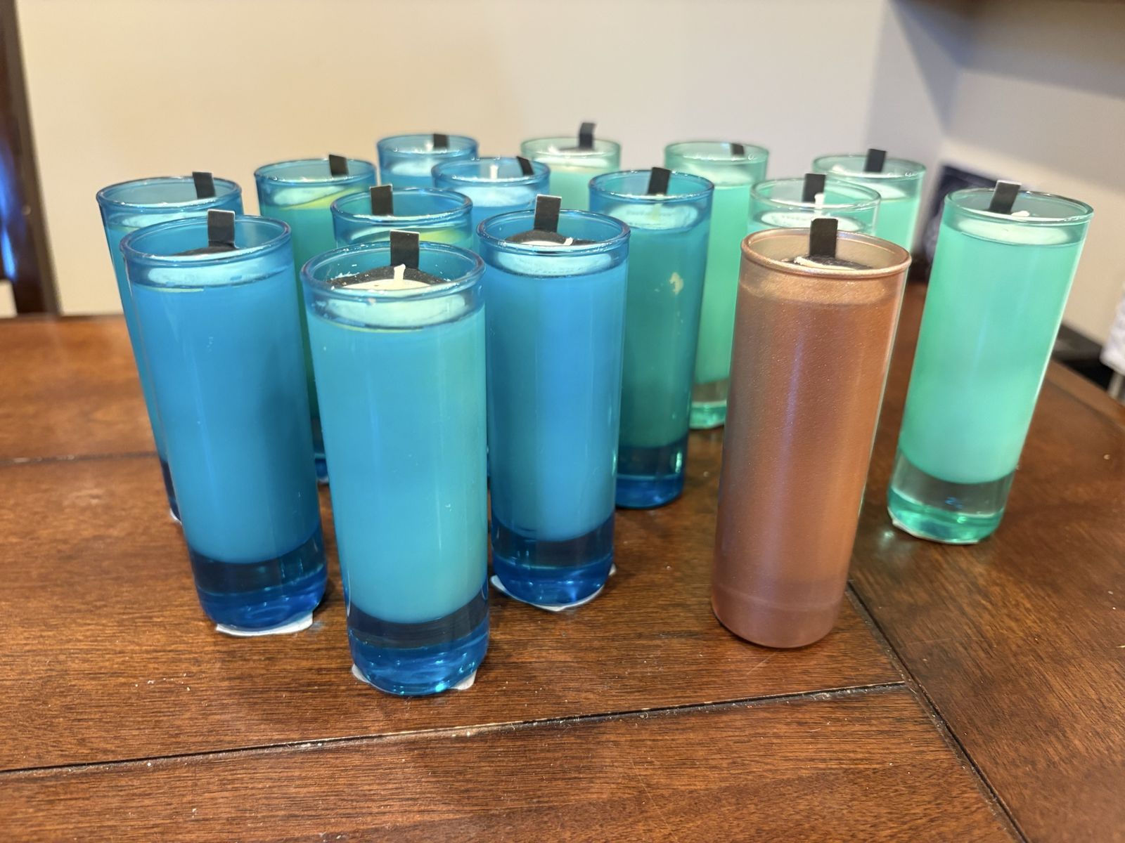 New Mixture Candles In Small Colored Glasses - 15 available