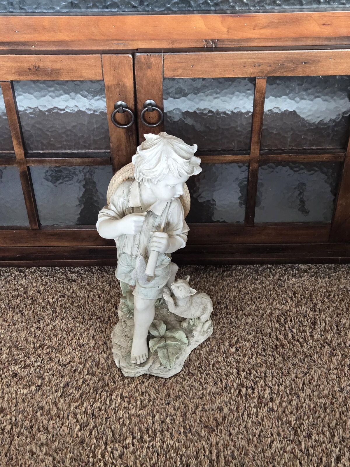 Statue/Figurine of Boy Fishing