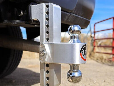 Weigh Safe Aluminum Turnover Ball 10" Drop Hitch w/ 2.5" Shank- Chrome Plated