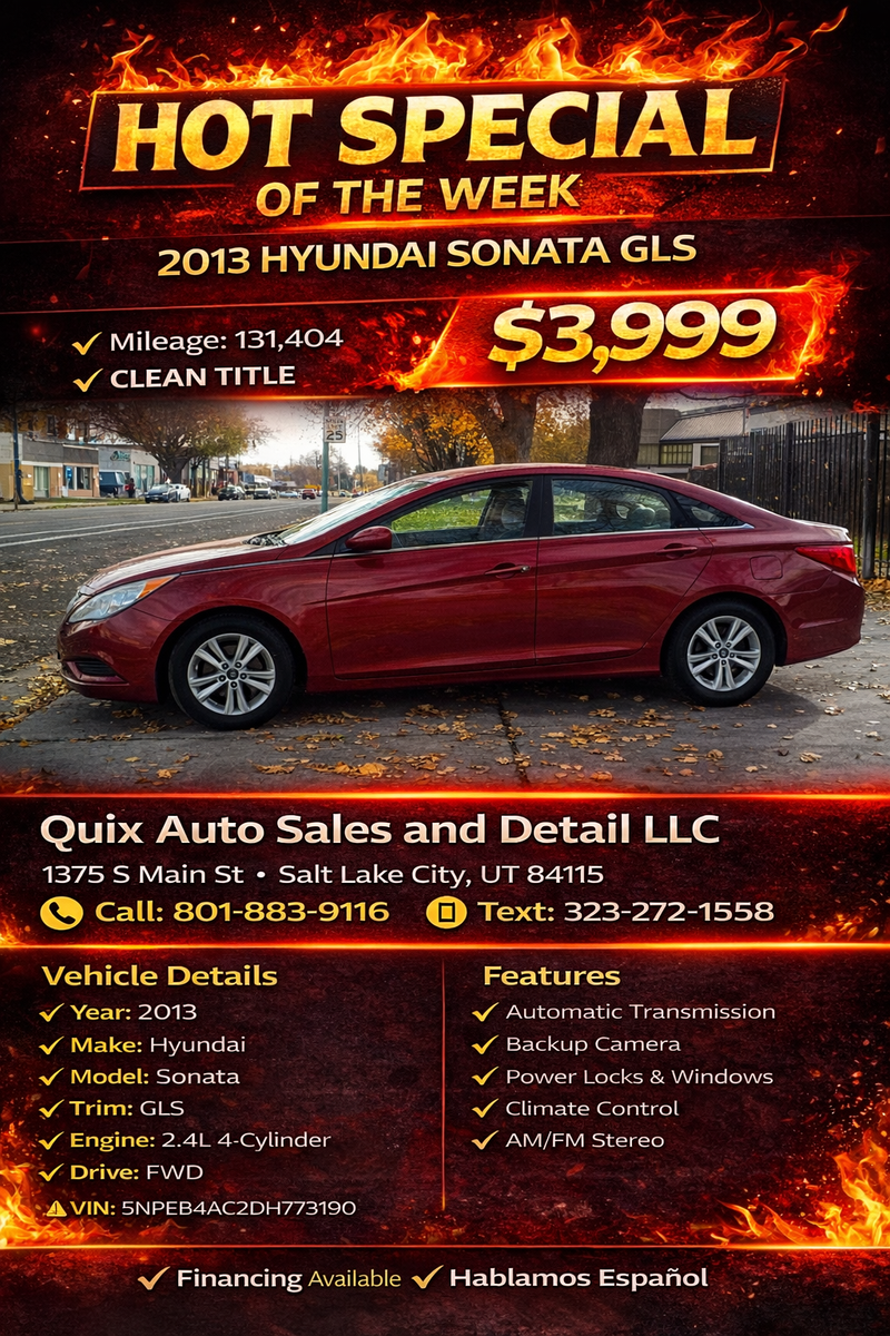 2013 HYUNDAI SONATA GLS