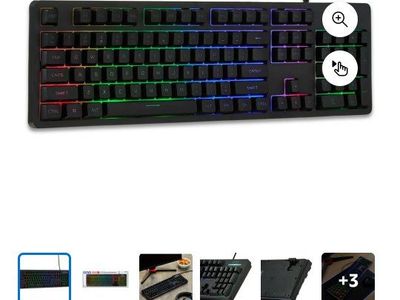 Onn. 104-Key LED Gaming Membrane Keyboard USB Wire