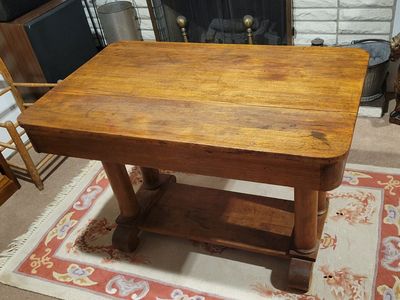 Vintage Walnut Library Table