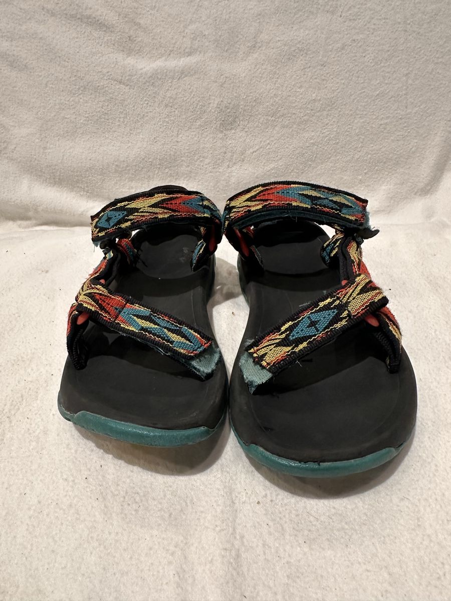 Teva toddler size 13 teal/black/yellow/red sports sandals