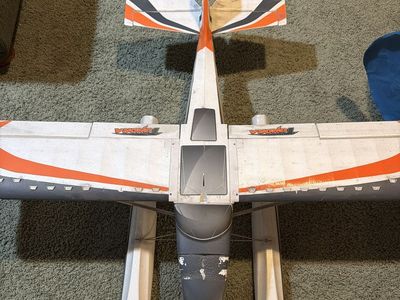 Tundra RC Remote Control Seaplane with Floats - White/Orange