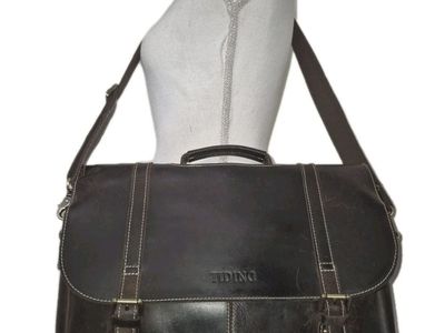 Tiding Full-Grain Leather Men's Messenger Bag