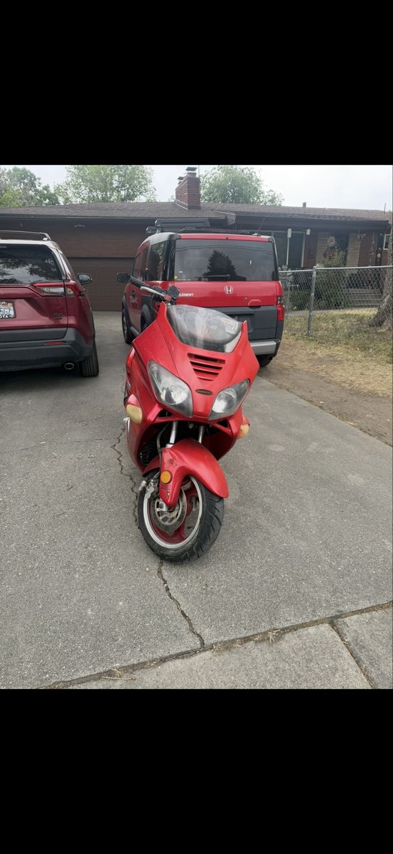 Red 250cc Moped JMSTAR Motorcycle Scooter