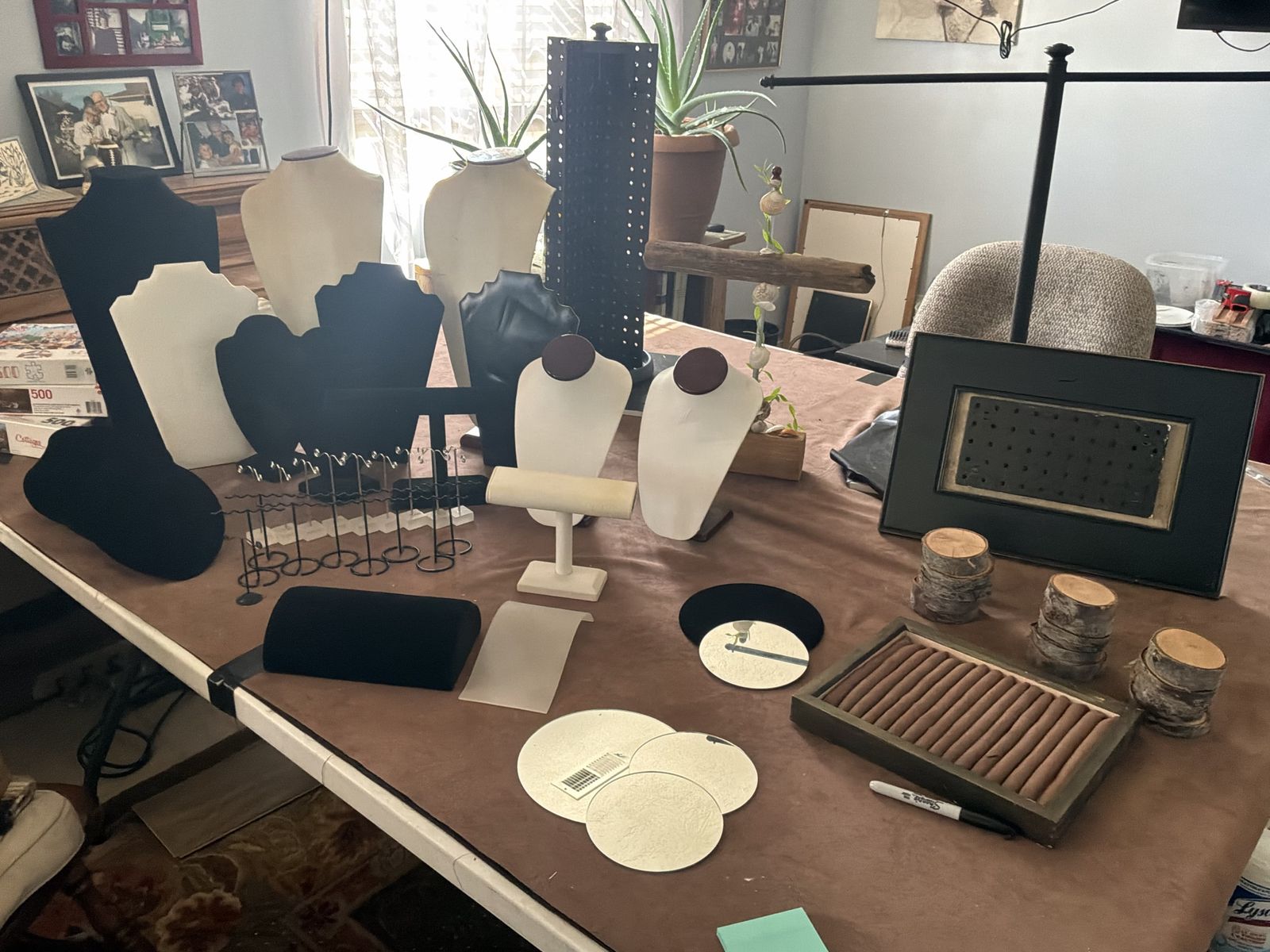 Jewelry Display Stands & Mannequins - Necklace Busts, Earring Holders, Ring Cones - Lot of Various Sizes