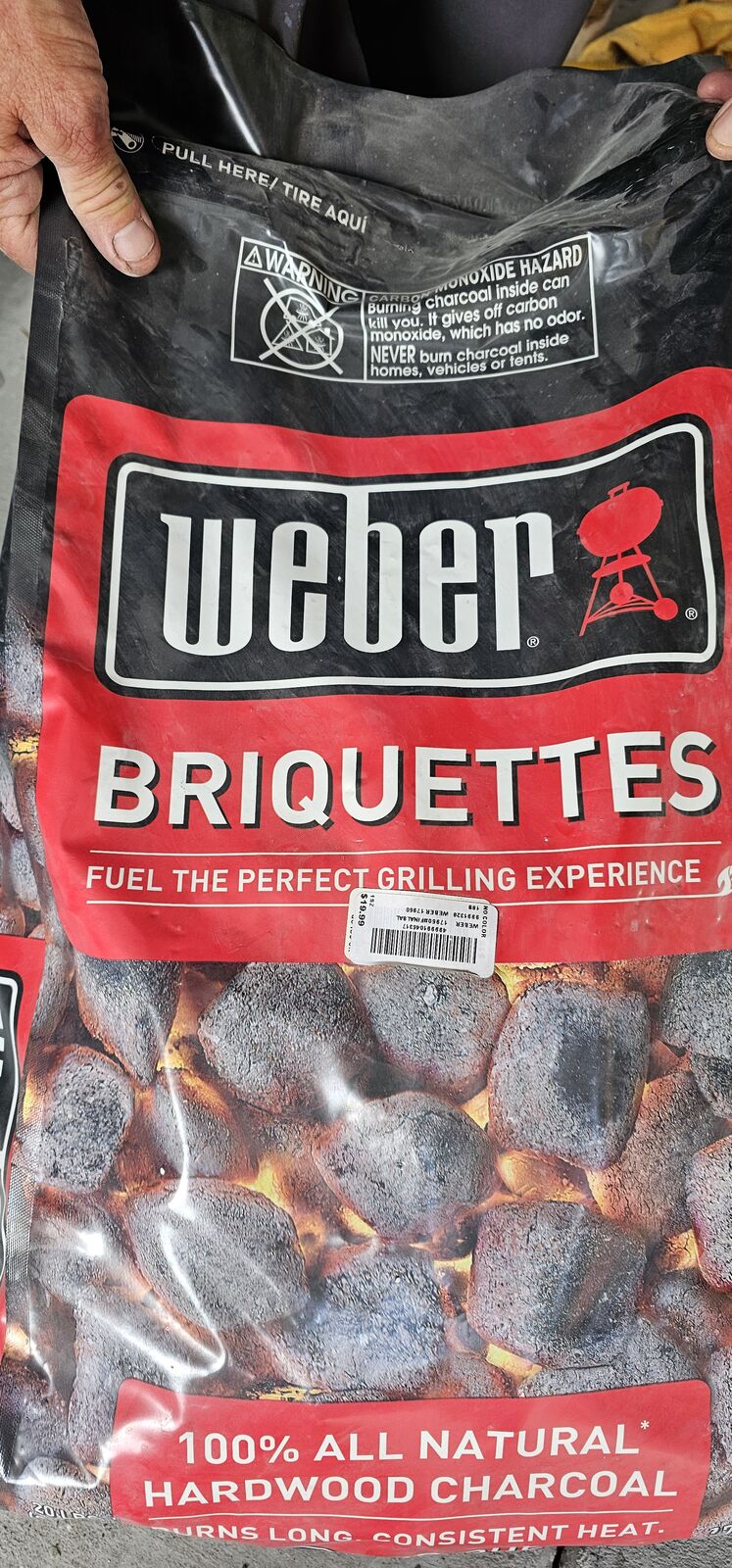 Weber 100% natural hardwood briquettes
