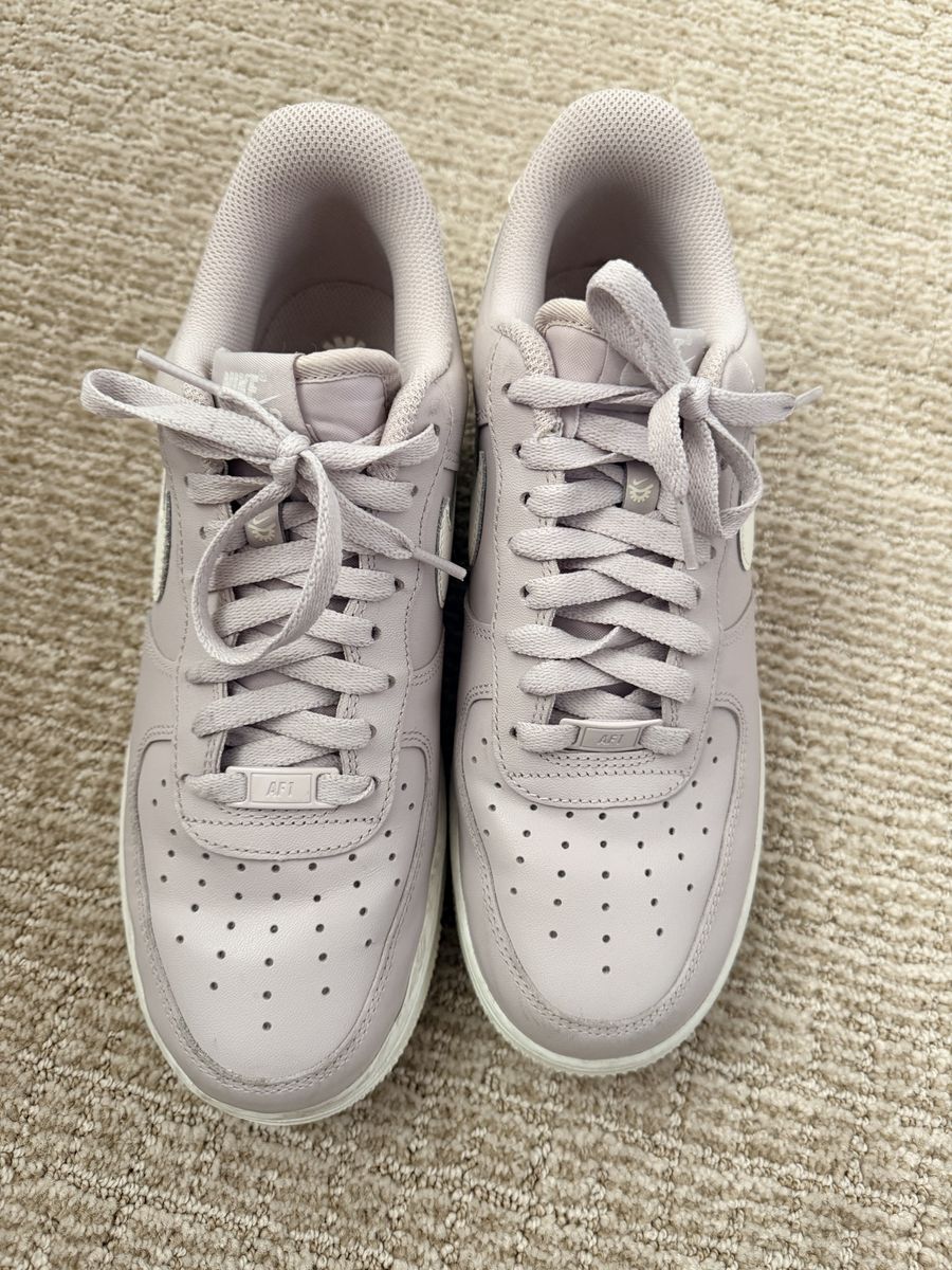 Nike Air Force 1 Low Sneakers - Mauve & White (Women's Size 10)