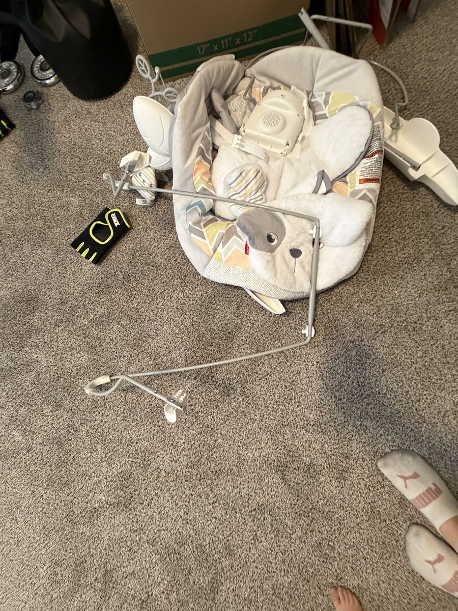 Fisher-Price Puppy Baby Swing and Seat with Disassembled Frame