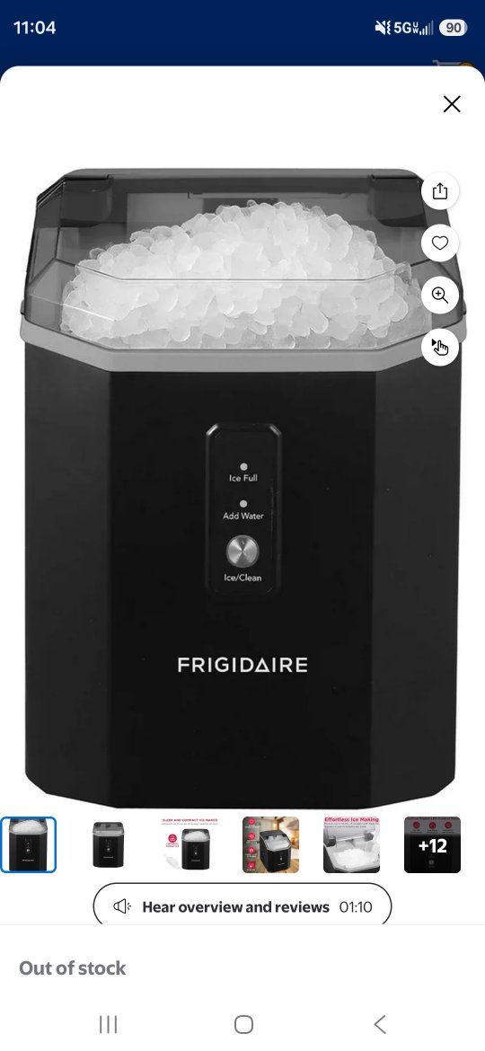 Frigidaire crunchy chewable nugget ice maker