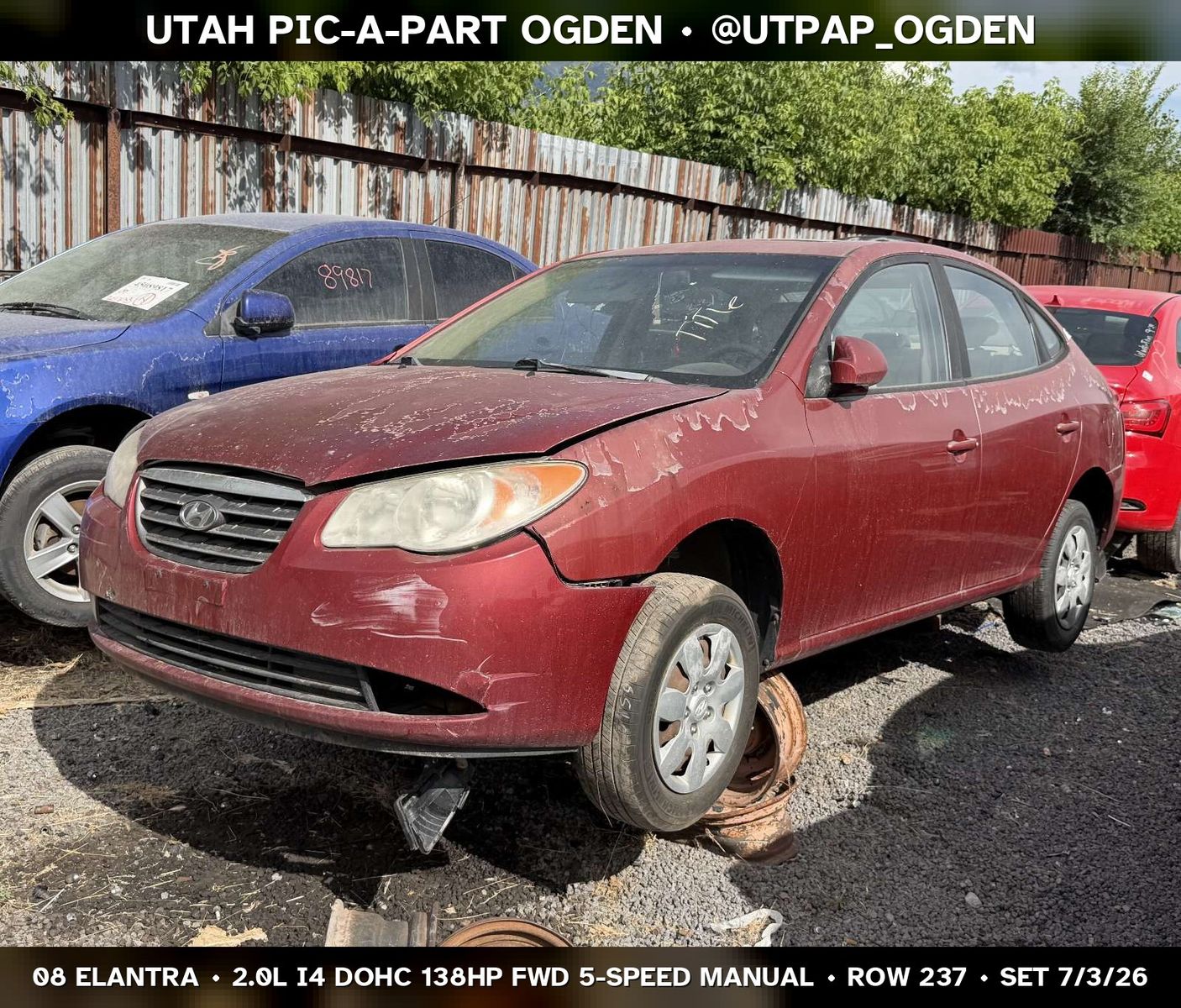 2008 Hyundai Elantra Parts - UTPAP Ogden