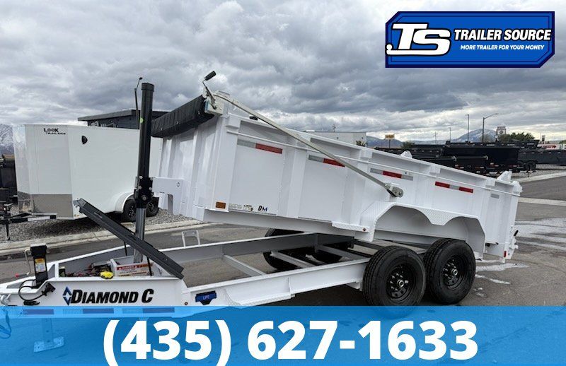 7x14 Diamond C LPT 207 Dump Trailer - 32" Sides - 15.5K GVWR - 14 Ply Tires, Board Brackets