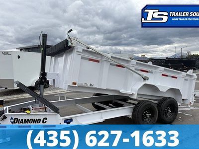 7x14 Diamond C LPT 207 Dump Trailer - 32" Sides - 15.5K GVWR - 14 Ply Tires, Board Brackets
