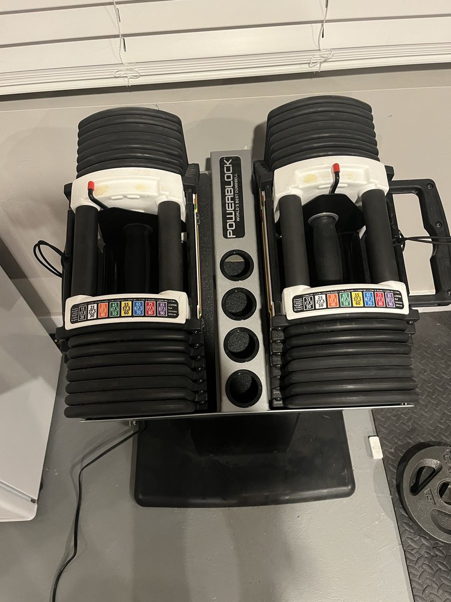 90 pound power block dumbbells