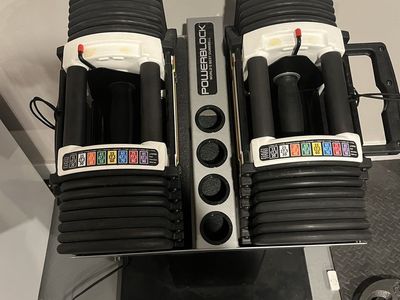 90 pound power block dumbbells